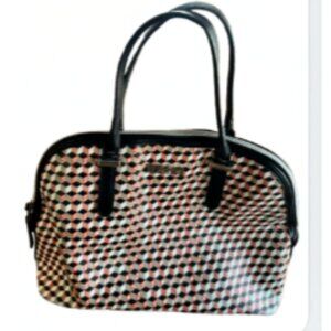 Kenneth Cole Reaction geometric print satchel bag with black handles